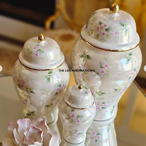 Home Indoor Decorative <b>Cheap</b> Rate Luxury Round Pot Blue and White Enamel Color Ginger Jar Flower Pots - Product Image 4