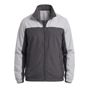 Veste coupe-vent pour homme, style sport, à manches raglan contrastées, col montant, color block, pour l'entraînement en salle de sport - Product Image 3