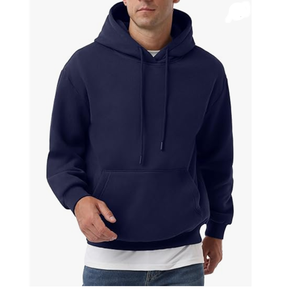Sajjawal Zipper-Up Hooded Regular Fit 100% Cotton Fleece Heavyweight Solid Breathable Eco-Friendly <b>Waterproof</b> Quick-Dry Men's - Product Image 1