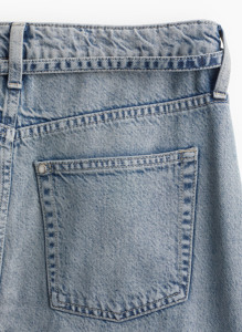 Soft Denim Skirt Pale Denim Blue Autumn Straight Belt Rhinestone Vintage Y2K Charm Ladies Midi - Product Image 3