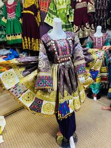 Dernières créations : Robe afghane Kuchi pour femme, longueur genou, coupe trapèze, style vintage 2026, broderie tribale traditionnelle faite à la main, respirante - Product Image 2