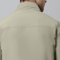 Blouson Bomber Léger en Toile pour Homme, Couleur Unie, Col Montant, Fermeture Éclair, Coupe-Vent, Vêtement Décontracté d'Automne