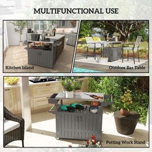 Carrello Bar da Esterno per Campeggio e Barbecue, Soluzione di Stoccaggio - Product Image 4
