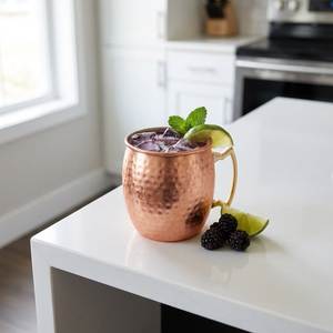 Hammered copper beverage <b>mug</b> collection crystal savanna drink cups reusable cocktail <b>mugs</b> premium durable - Product Image 4