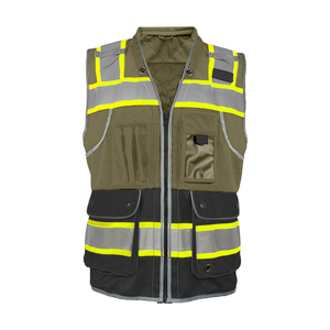 Gilet de sécurité haute visibilité personnalisé avec logo pour l'été, pour les travailleurs, la construction industrielle, en tissu réfléchissant, grande taille - Product Image 4