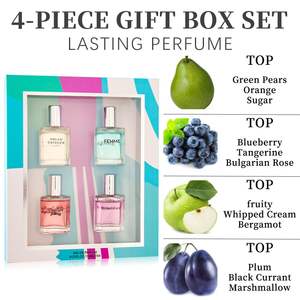 Set de Regalo de Perfume en Spray Eau de Parfum de Larga Duración de 4 Piezas para Mujer, 4 Aromas Únicos para Halloween o Navidad - Product Image 3