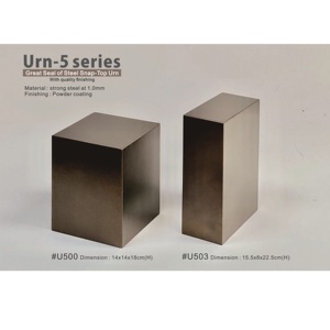 Urna de acero inoxidable duradera de buena calidad, Serie de urnas, artesanías de Metal pulido, producto funerario para urna de cremación, serie 5 U503 - Product Image 2
