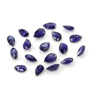 Saphirs bleus naturels de Bangkok, taille poire calibrée 3x5mm, pierres précieuses de saphir bleu naturel facettées pour la création de bijoux - Product Image 4