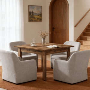Tavolo da Pranzo Solido Ovale Assemblato con Motivo Rettangolare in Pietra Sinterizzata Effetto Marmo - Product Image 3