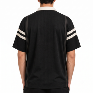 Camiseta de Fútbol Retro para Hombre, Estilo Vintage, Transpirable, con Cuello en V, Cierre de Botones, Diseño Sublimado, Ropa Deportiva Urbana - Product Image 2