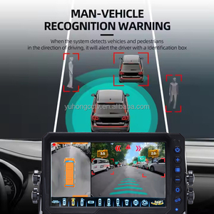 360 độ ai xem chim bao quanh toàn cảnh hệ thống 1080P DVR Máy ảnh màn hình với âm thanh và hình ảnh báo động cho xe buýt trường học xe tải - Product Image 2