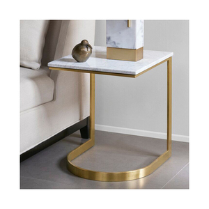 Mesa Auxiliar de Diseño Fantástico en Mármol y Metal, Mesa de Centro Moderna para Sofá, Sala de Estar, Dormitorio, Muebles Elegantes para Decoración del Hogar - Product Image 6