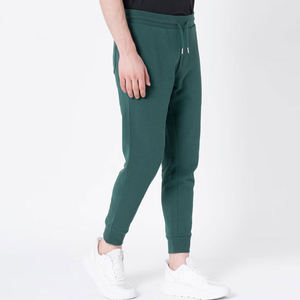 NOEN SPORTS Joggers en coton bordeaux pour homme, taille élastique, poches latérales, décontractés, pour l'automne, légers, tricotés, teinture unie - Product Image 2
