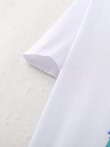 Camisetas de Punto Estampadas Personalizadas para Mujer, Fabricante OEM, Tela de Algodón Premium Suave y Cómoda para Marcas de Moda y Pedidos al por Mayor - Product Image 2