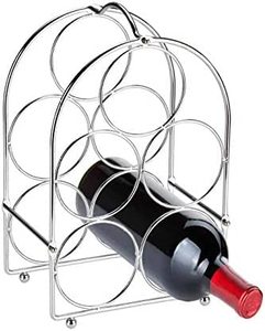Countertop <b>Chrome</b> <b>Wine</b> <b>Rack</b> Holder for 6 Bottles Tabletop <b>Wine</b> Storage Stand for Kitchen Dining Table and Home Bar - Product Image 5