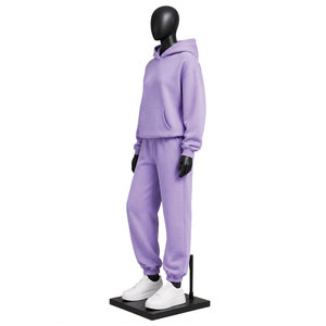 Conjunto de Sudadera con Capucha Oversize Lavanda para Mujer, Pantalones Jogger Casuales, Ropa de Descanso, Ropa Urbana, Proveedor Mayorista de Ropa Personalizada - Product Image 3
