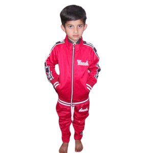 Custom Kids Jogging <b>Polyester</b> <b>Tracksuit</b> for Boys and Girls Latest Design with Contrast Panel Sports Wears for Children Age Group - Product Image 1