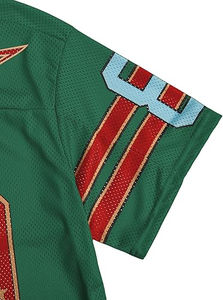 Maillot de football américain pour femme, coupe classique, manches courtes, col en V, maille respirante, protection UV, nom d'équipe personnalisé - Product Image 5