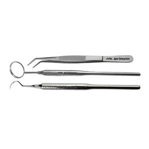 Kit de Examen Dental Profesional de 3 Piezas, Juego de Instrumentos de Cuidado Bucal de Acero Inoxidable con Espejo Bucal y Sonda Exploradora - Product Image 3