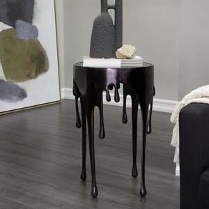 Mesa de Centro Redonda Moderna para Ahorrar Espacio, 20 Pulgadas de Altura, Mueble Decorativo para Sala de Estar - Product Image 6