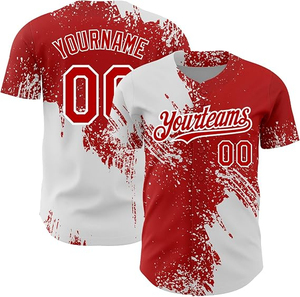 Camiseta de Béisbol de Poliéster con Estampado Personalizado y Logotipo Personalizado, Transpirable, con Botones en la Parte Delantera, Manga Corta, Ropa Deportiva para Hombre Adulto - Product Image 3