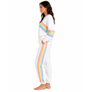 Conjunto Deportivo Personalizado para Mujer, Cuello Redondo, 2 en 1, Sudadera y Pantalones de Felpa 100% Algodón, Estilo Holgado, Ecológico, de Secado Rápido, Informal - Product Image 5