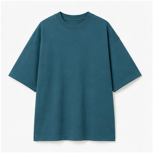 Camiseta Personalizada de Algodón Compacto Color Verde Azulado Oceánico para Hombre, Cuello Redondo, Manga Corta, Talla Extra Grande, MTS-OVR-0013 - Product Image 1
