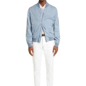 Chaquetas de nailon con logotipo personalizado para hombre, venta al por mayor, liso, bordado, satén rosa, color blanco, para invierno - Product Image 6