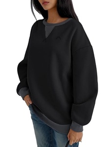 Sudadera de Cuello Redondo Extra Grande para Mujer, Estilo Color Block, Nueva Colección para Invierno y Otoño, Sudadera para Hombre - Product Image 4