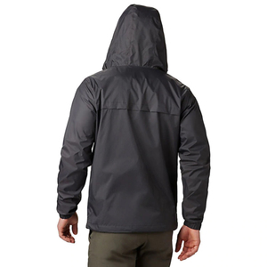 Branded Activewear Supplier Low MOQ Windproof Activewear <b>Jackets</b> Outerwear Solid Color <b>Zip</b> <b>Up</b> <b>Jacket</b> Men's Hooded Windbreaker - Product Image 3