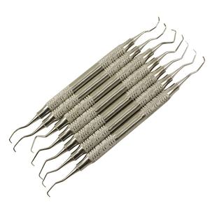 Curette Gracey de qualité supérieure, instrument dentaire manuel réutilisable, poignée ergonomique antidérapante, certifiée CE Classe I pour les maladies des gencives - Product Image 1