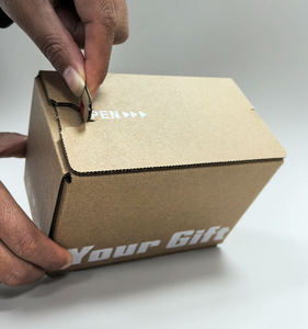 Boîte d'expédition écologique personnalisée avec logo, en carton kraft portable, en papier ondulé - Product Image 6