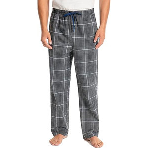 Vente directe usine, vente en gros, logo personnalisé, pantalon de pyjama décontracté confortable en toile pour homme à taille mi-haute - Product Image 3