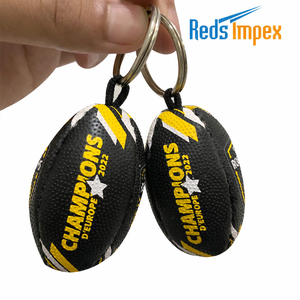 Llavero de Pelota de Rugby de Goma Personalizado con Impresión de Logotipo, Llavero Promocional de Pelota de Rugby para Eventos Deportivos, Marca Corporativa - Product Image 1