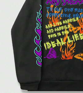 Sweat à capuche unisexe streetwear surdimensionné en molleton avec impression de logo DTF personnalisée, en coton épais, pull tendance pour l'hiver - Product Image 5