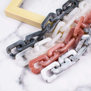 โซ่กระเป๋าอะคริลิกลายกระดองเต่าแบบเรโทร ขนาด 20*30 มม. ทำจากเรซิ่น - Product Image 1