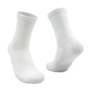 Chaussettes de compression pour hommes, chaussettes en laine noire en coton, chaussettes de sport pour le basketball, chaussettes de compression pour homme - Product Image 1