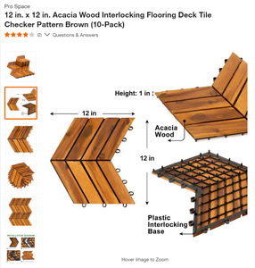 Thiết kế hiện đại DIY 300*300 mét Keo Gỗ xương cá gạch cho trong nhà ngoài trời cho nhà vườn sân thượng sân sau trang trí nội thất <span class=keywords><strong>decking</strong></span> - Product Image 3