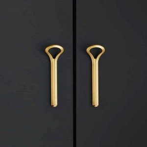 Classic Brass Cabinet Pulls <b>Handle</b> <b>Black</b> Golden Modern Design Durable Kitchen Door Pull Furniture Hardware Heavy Ducty Buildwith - Product Image 6