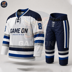 <b>Top</b> Quality Custom Team Sportswear Sublimation Printed Breathable Polyester Long Sleeve Match Training Wear Ice Hockey Uniform - Product Image 4