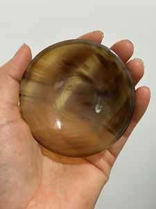 Handmade Polished Round Natural Horn Modern Eco-Friendly Durable <b>Decorative</b> Dessert <b>Plate</b> - Product Image 2
