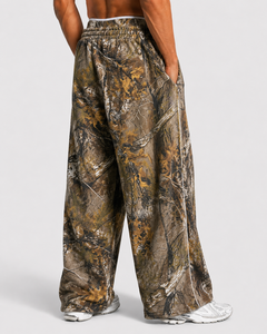 Pantalon de jogging surdimensionné pour homme, camouflage contrasté, en molleton de coton premium, respirant, streetwear décontracté, pantalon de survêtement pour homme - Product Image 2