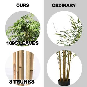Albero di Bambù Artificiale per Interni ed Esterni, 1,5m, Impermeabile, Decorativo con Vaso - Product Image 5