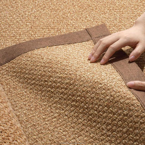 Có thể giặt vuông đay Thảm 3X5FT du lịch trong nhà <span class=keywords><strong>Mat</strong></span> không trượt dệt mềm chống vi khuẩn thân thiện với vật nuôi trang trại Boho khu vực thảm - Product Image 3