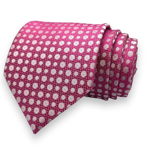 Corbata de Seda Rosa Cebollino para Hombre |   Corbata de Diseño Premium con Estampado de Puntos |   Corbata Elegante para Boda, Fiesta, Negocios, Formal, de Lujo y Moda - Product Image 2