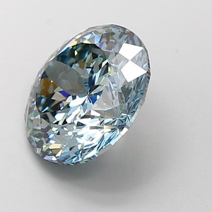 Diamant CVD de qualité supérieure, vert-bleu intense, taille portugaise, clarté VS1, polissage excellent, pierre précieuse cultivée en laboratoire pour la création de bijoux de luxe. - Product Image 3