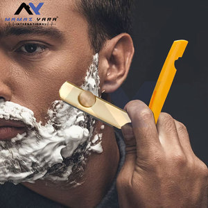 มีดโกนหนวดตรงสีทองพรีเมียม สแตนเลสสตีล พร้อมโลโก้สั่งทำ สำหรับการโกนหนวดแบบมืออาชีพ - Product Image 4