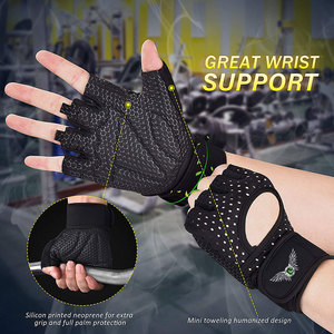 Gants de musculation en tissu mesh demi-doigts pour la salle de sport, unisexes, respirants et antidérapants, en vente en ligne - Product Image 4