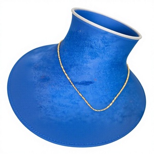 Cadena de Oro Sólido de 22K con Eslabones Cilíndricos para Hombre y Mujer, Auténtico Oro Amarillo de 22 Quilates, Joyería India Hecha a Mano, 18 Pulgadas - Product Image 2