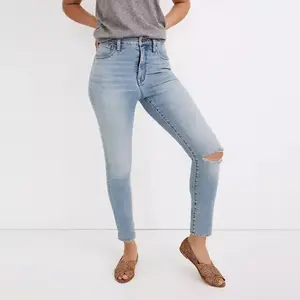 Jeans Jogger Casuales de Cintura Media para Mujer, de Mezclilla Sólida, de Secado Rápido, Leggings de Yoga con Cierre Elástico en la Cintura - Product Image 6